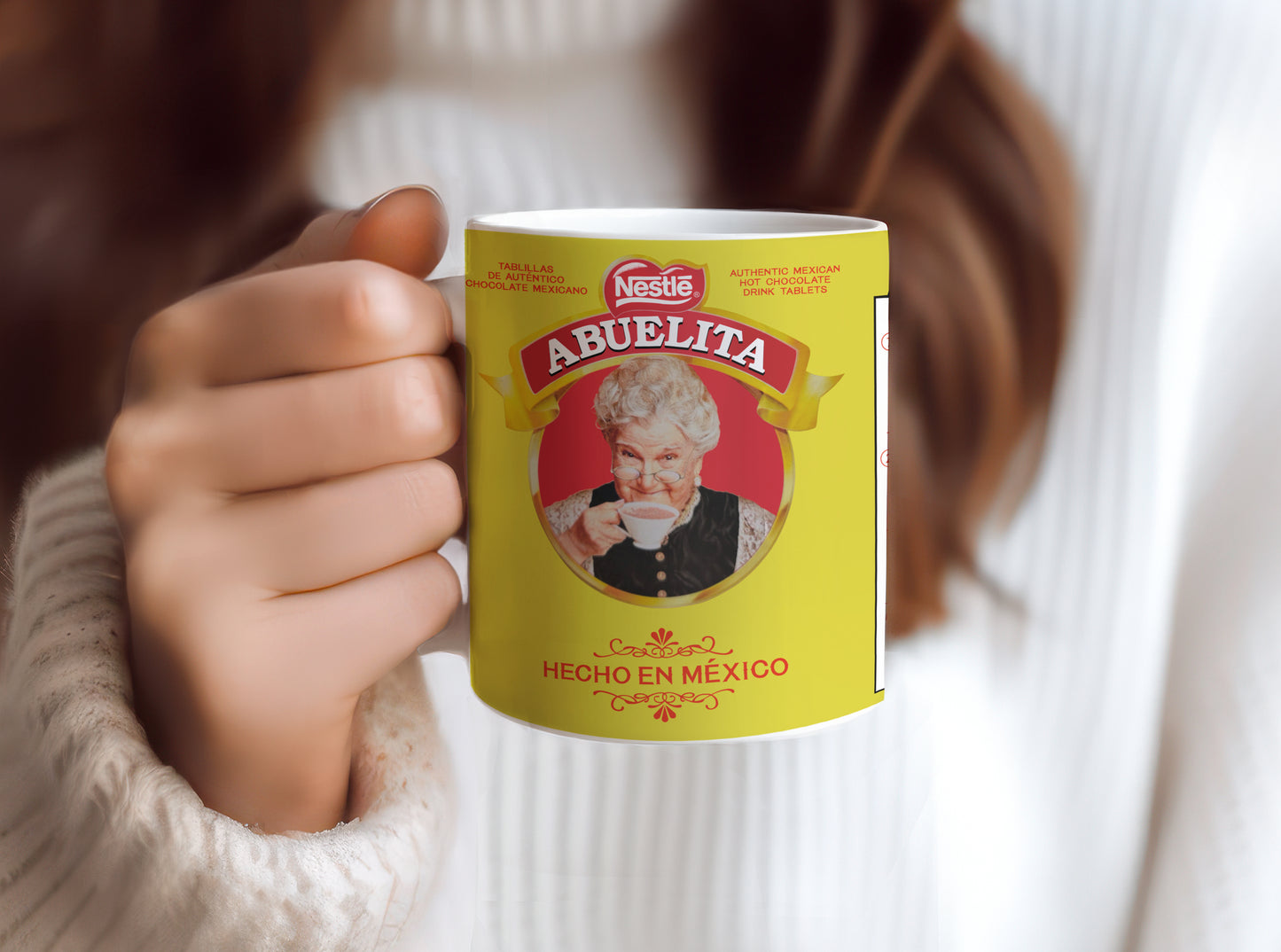 Abuelita Mug Mexican Hot Chocolate 11 oz Coffee Mug, Novelty Cup, Ceramic Mug
