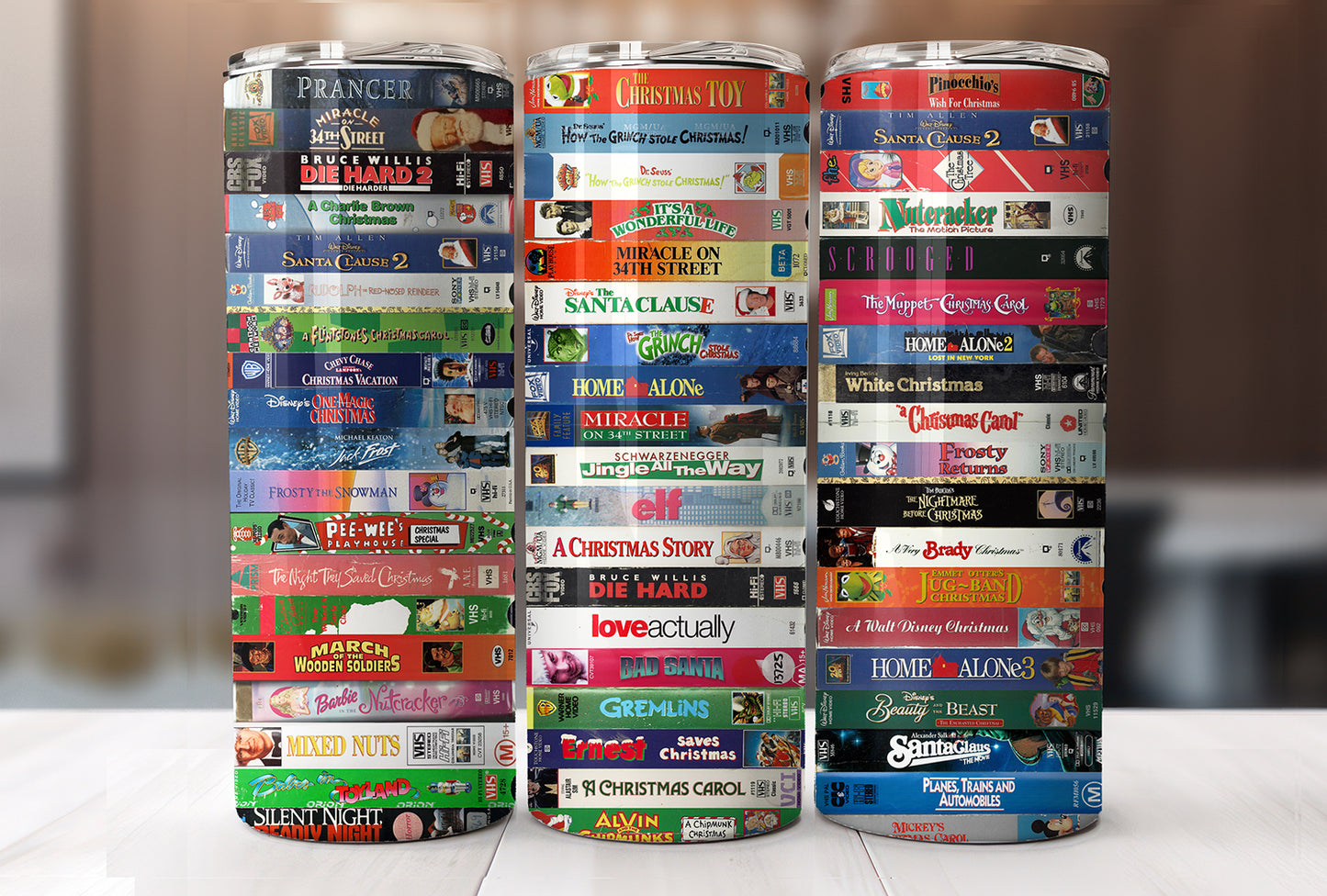 Christmas Xmas Movies Horizontal VHS Video Tapes