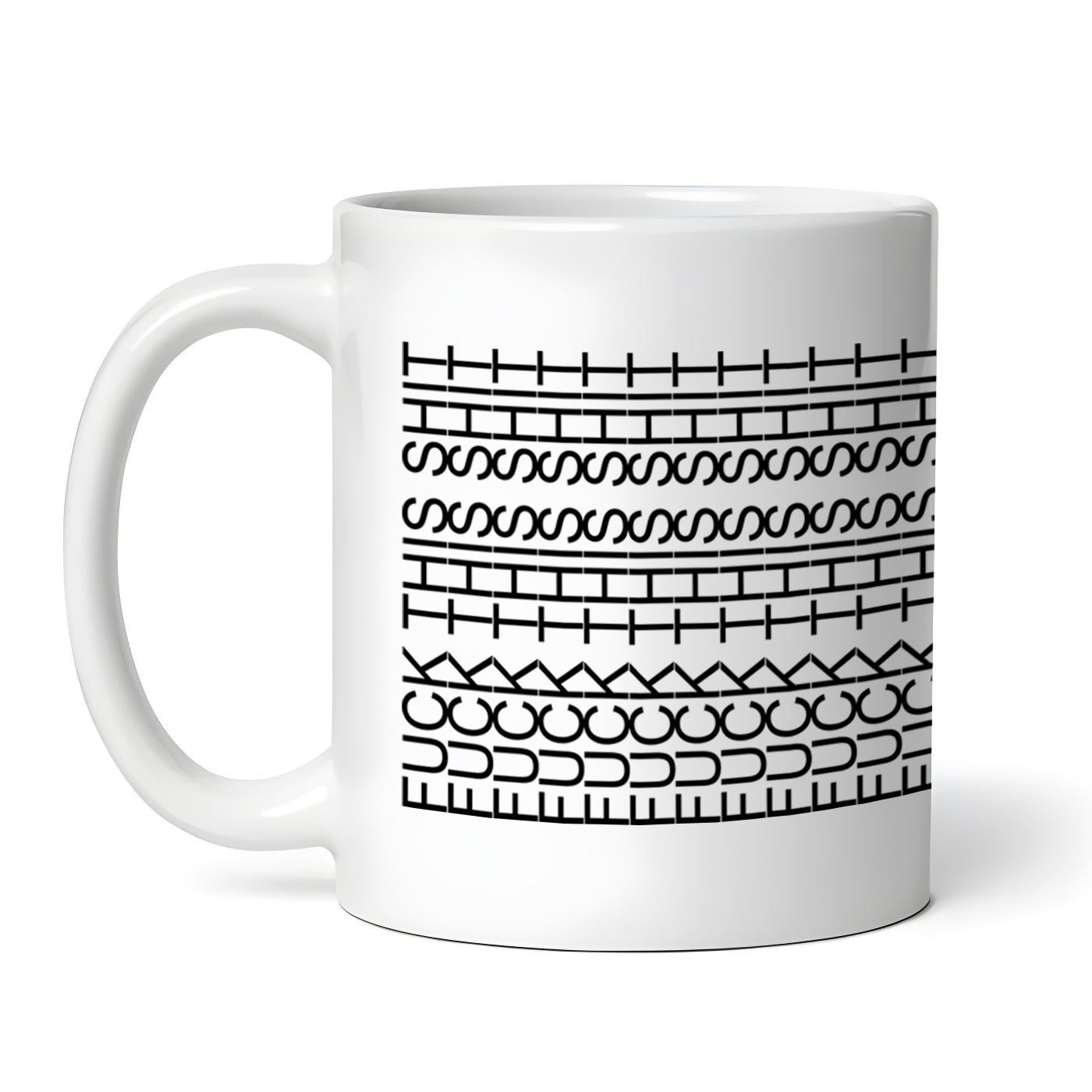 F*CK THIS SH*T, Funny Office Coffee Mug, Novelty Tea Cup, Hidden Swear Words, 11 oz Ceramic