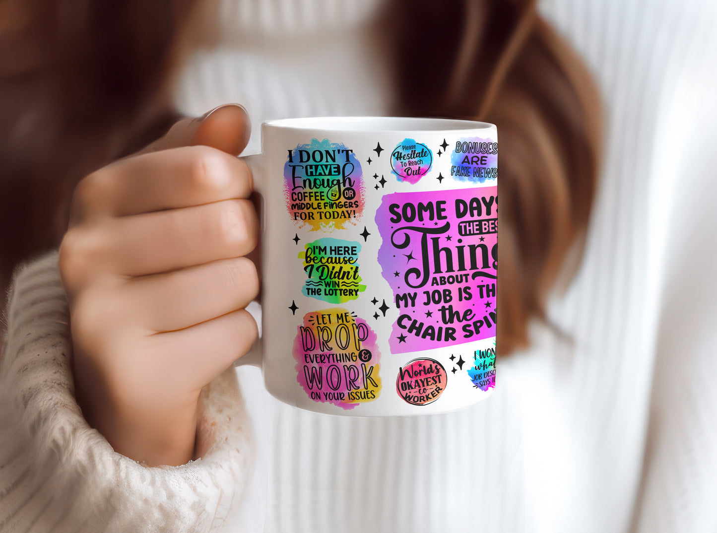 Funny Office Coffee Mug, Novelty Tea Cup, 11 oz Ceramic