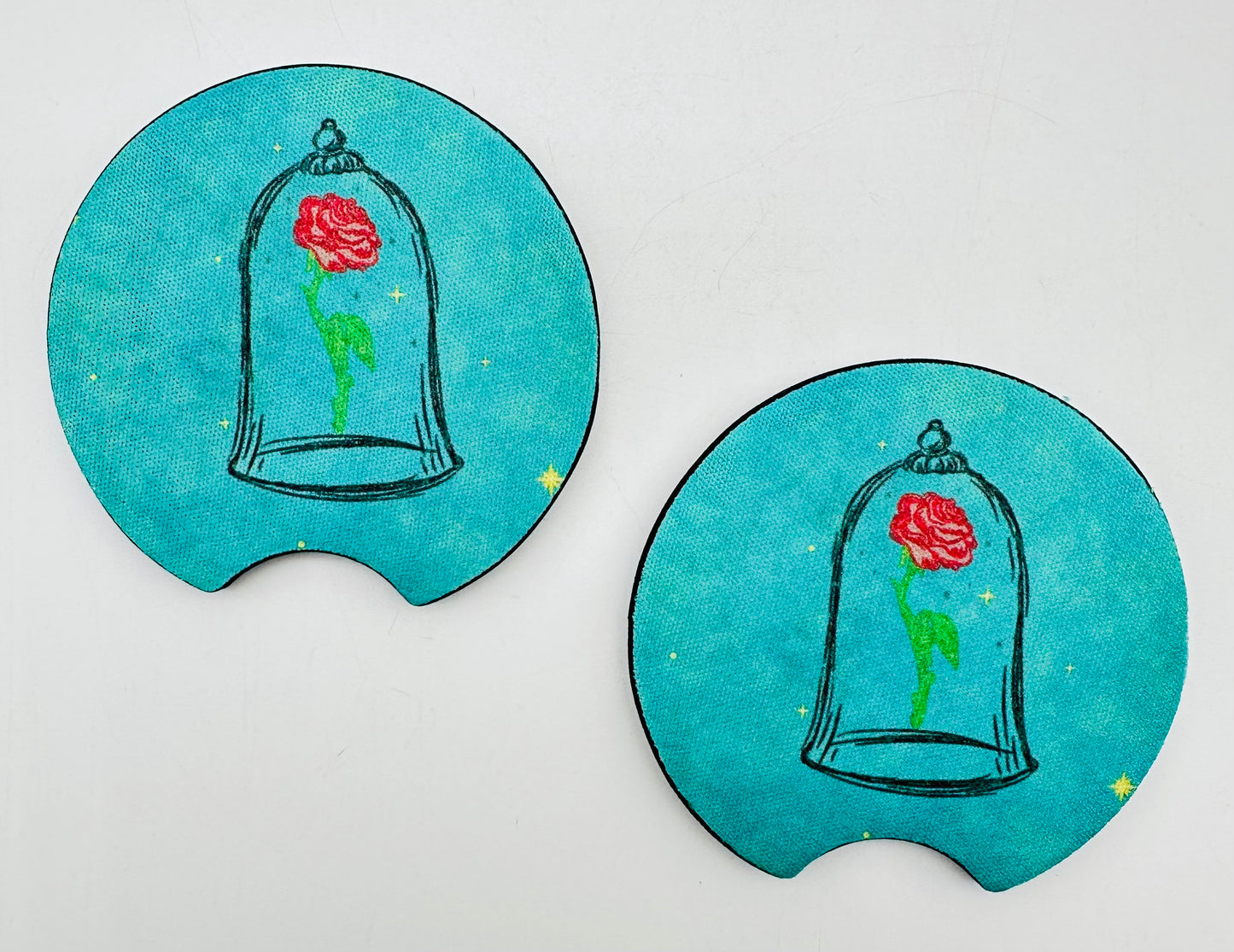 Enchanted Rose, Neoprene Coasters for Car, Truck or Home