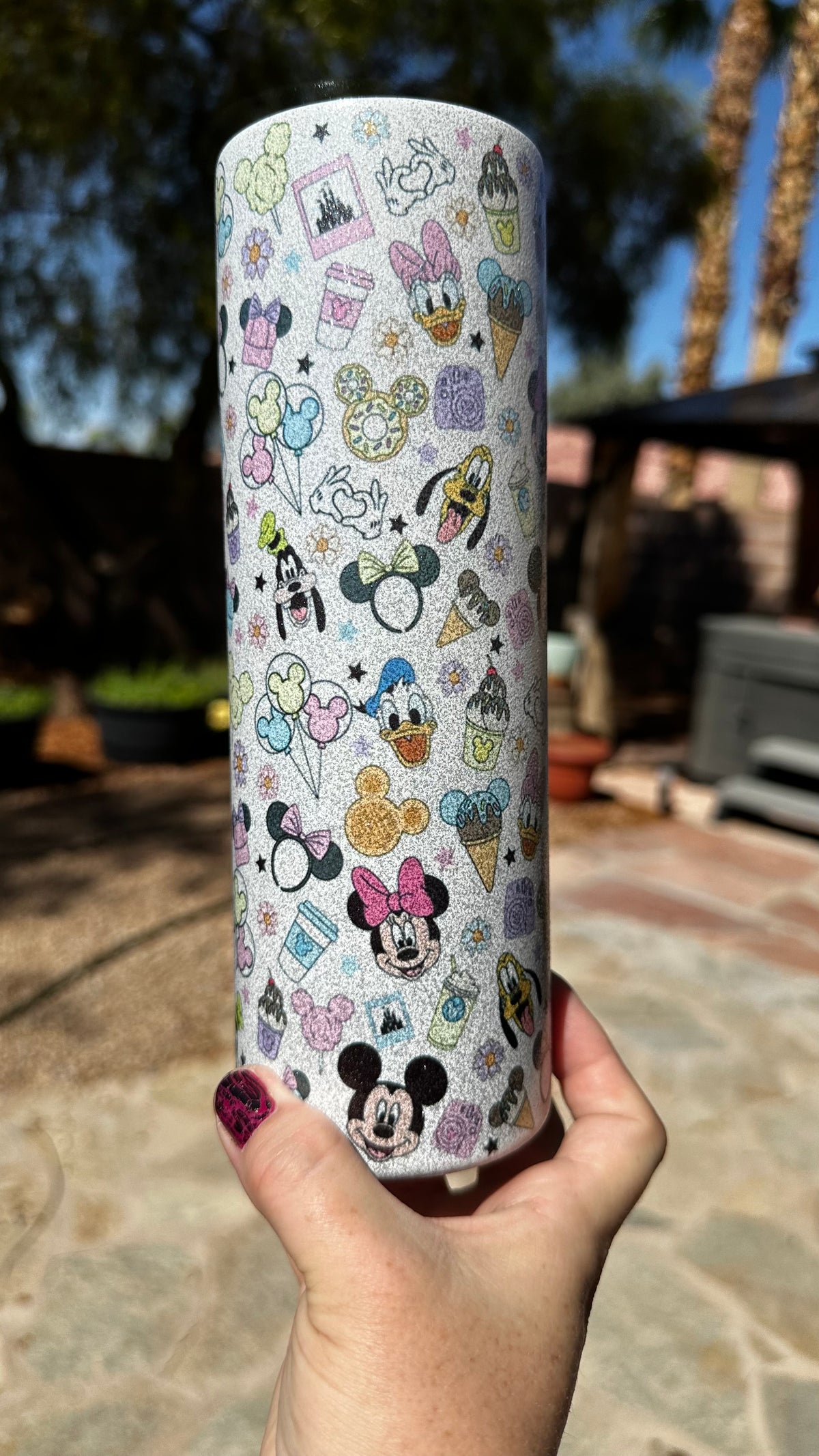 Personalized Magical Snacks Tumbler, Custom Name 20oz or 25oz Stainless Steel Cup, Glitter Option