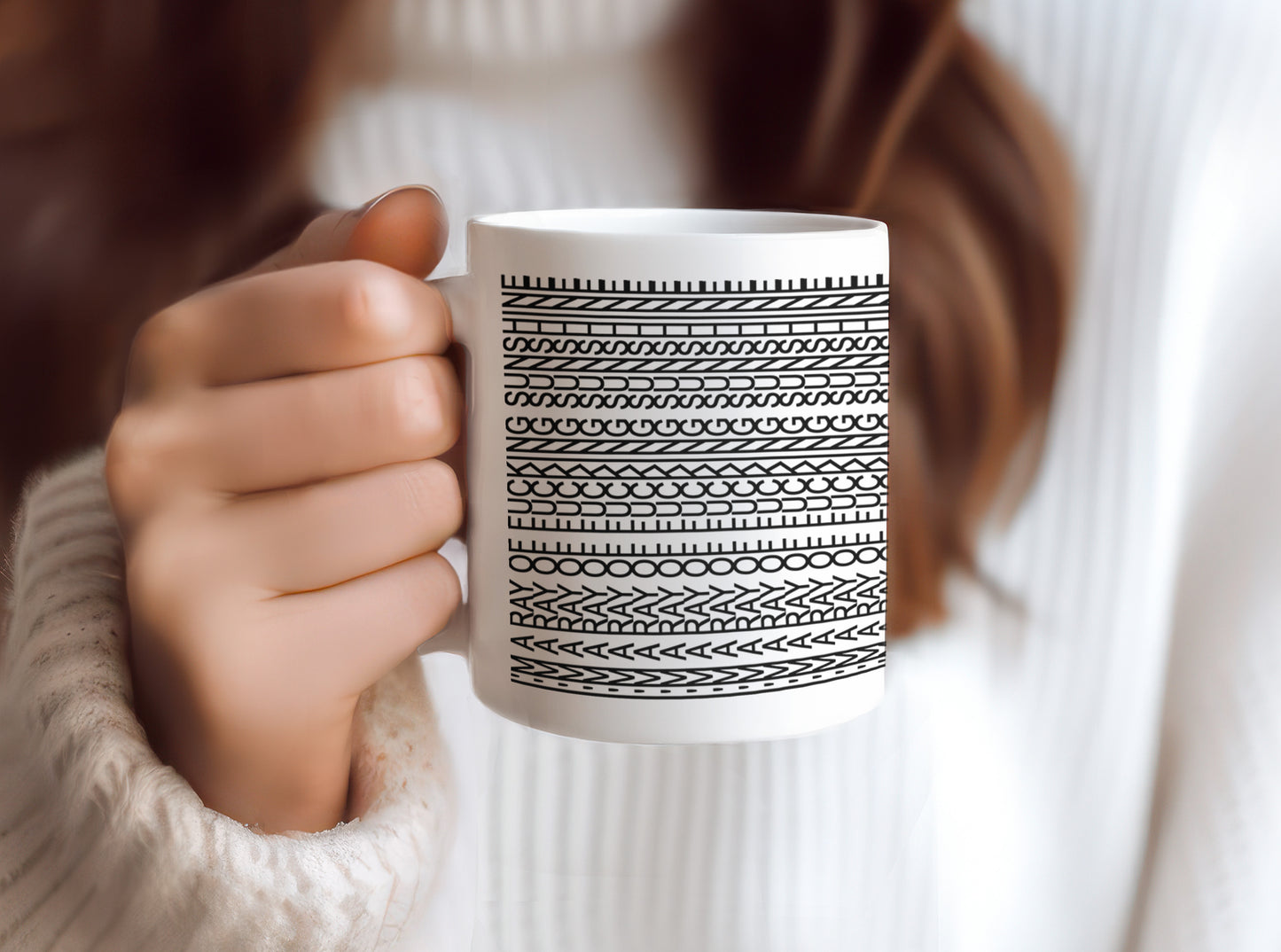 I'm a ray of f*cking sunshine, Funny Office Coffee Mug, Novelty Tea Cup, Hidden Swear Words, 11 oz Ceramic