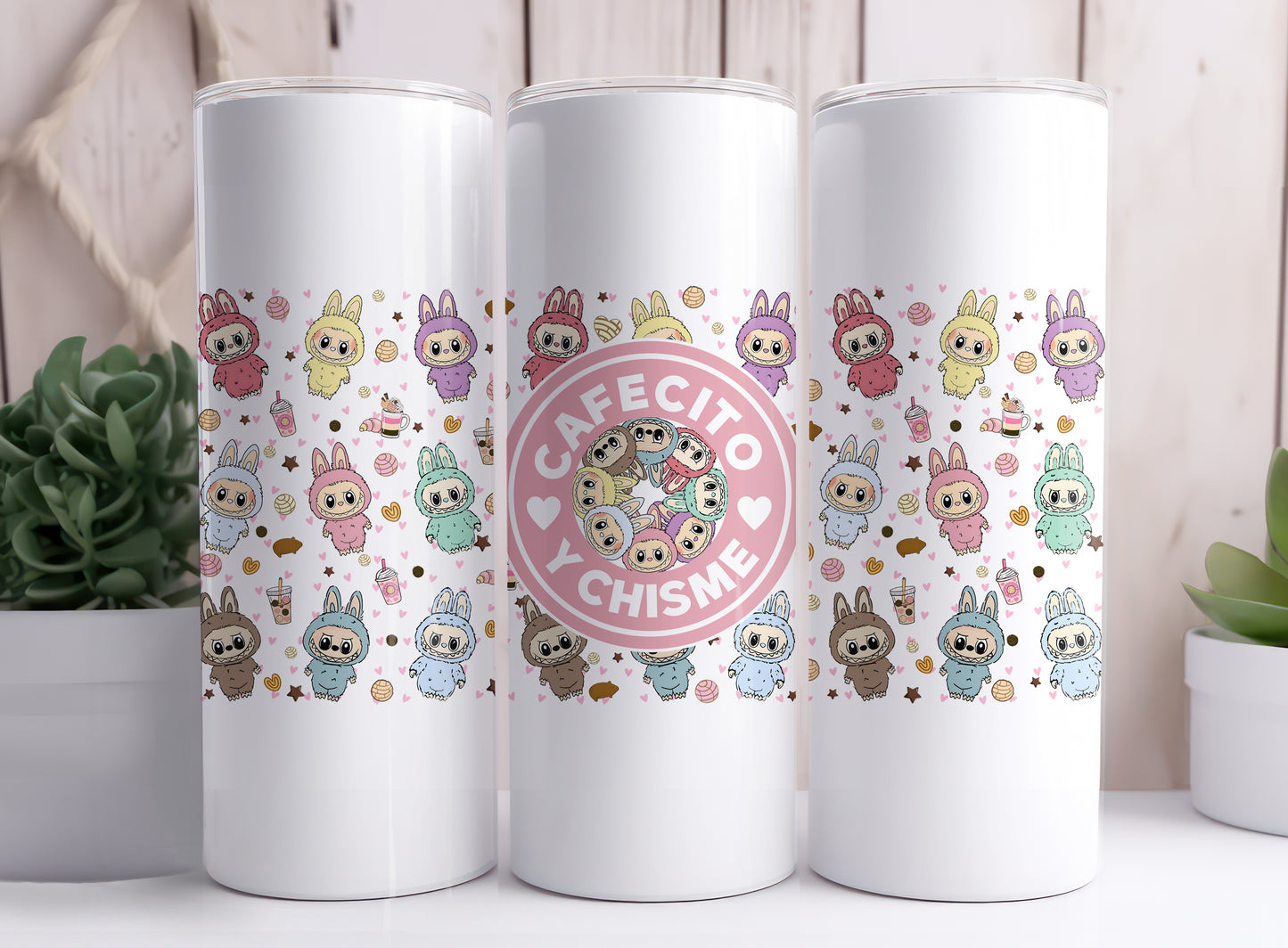 Labubu Monster Elves K-POP Elvish Creature 20 oz Skinny Tumbler Style C