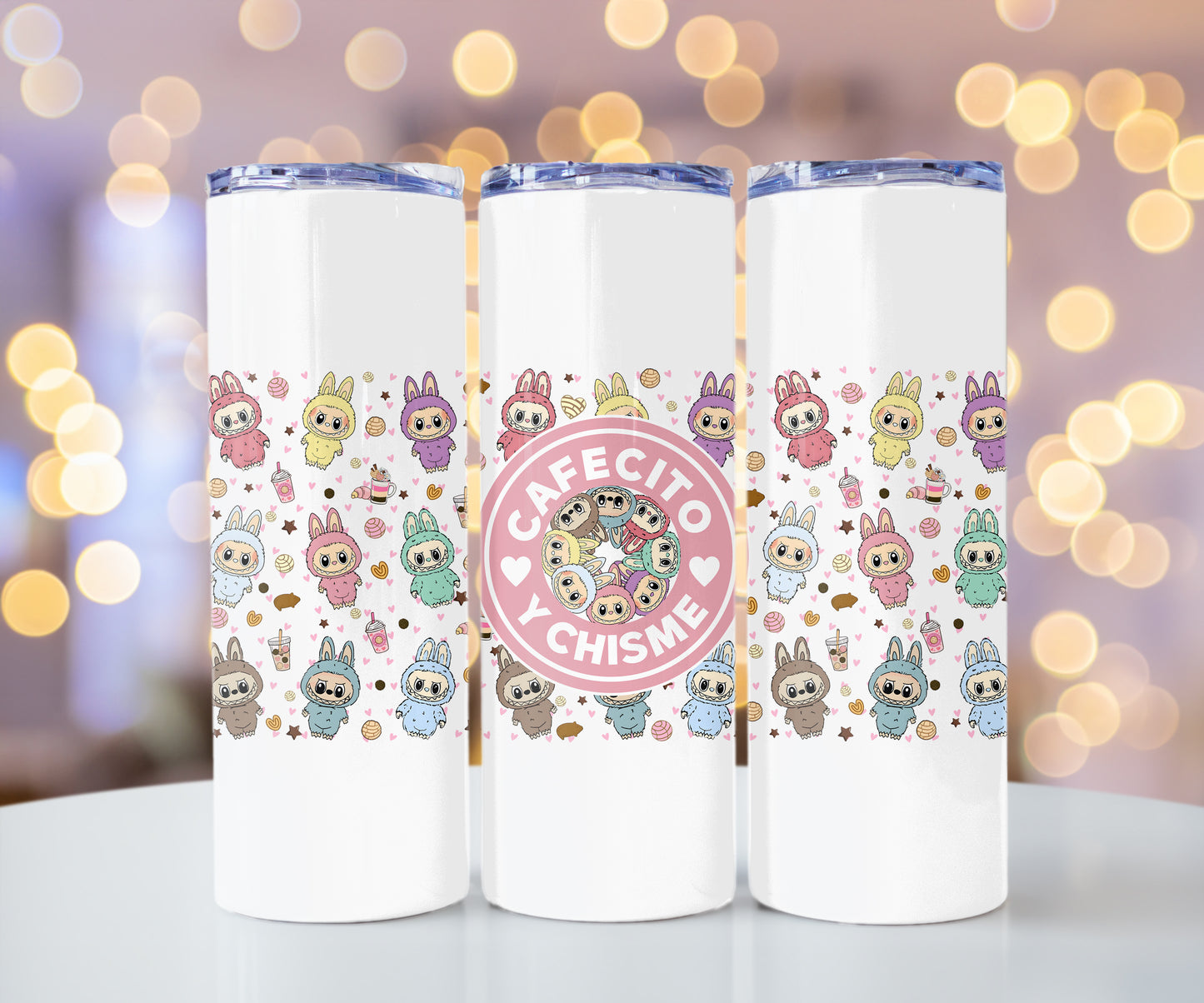 Labubu Monster Elves K-POP Elvish Creature 20 oz Skinny Tumbler Style C