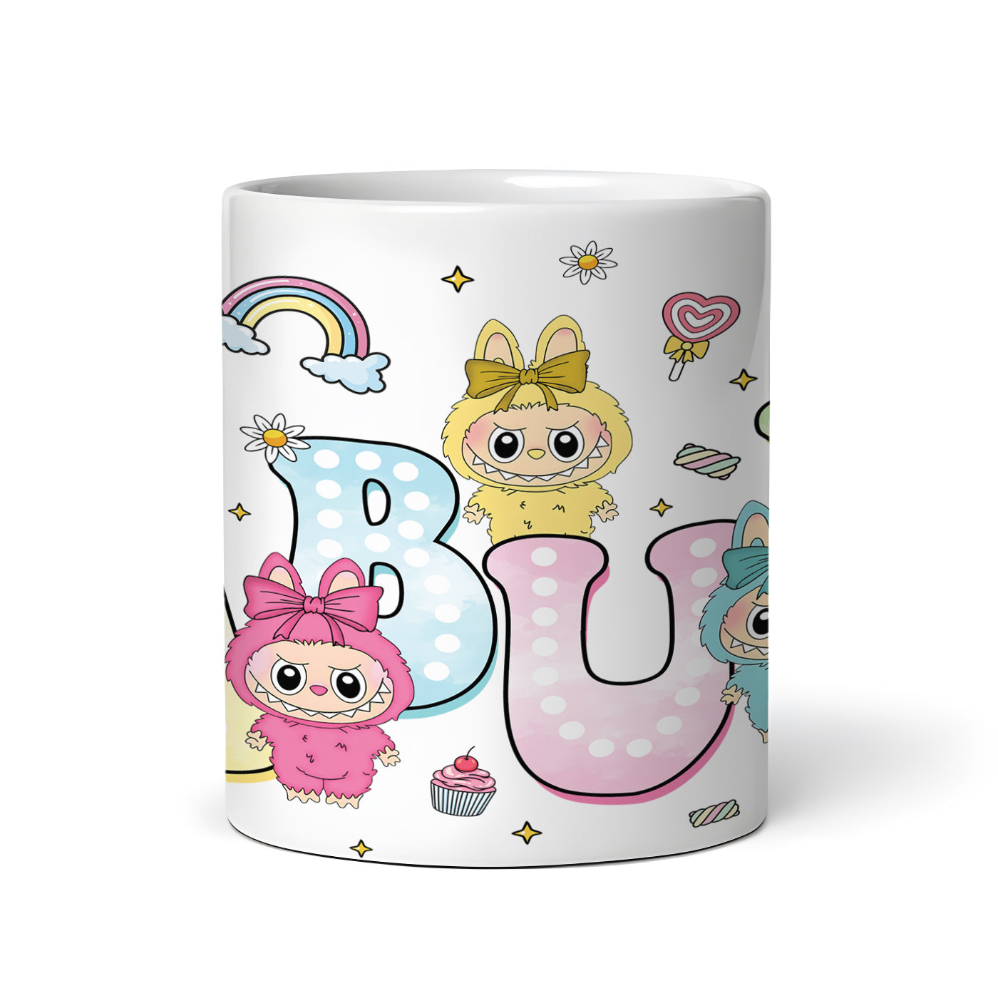 Labubu Monster Elves K-POP Elvish Creature Cartoon 11oz Ceramic Mug Style E