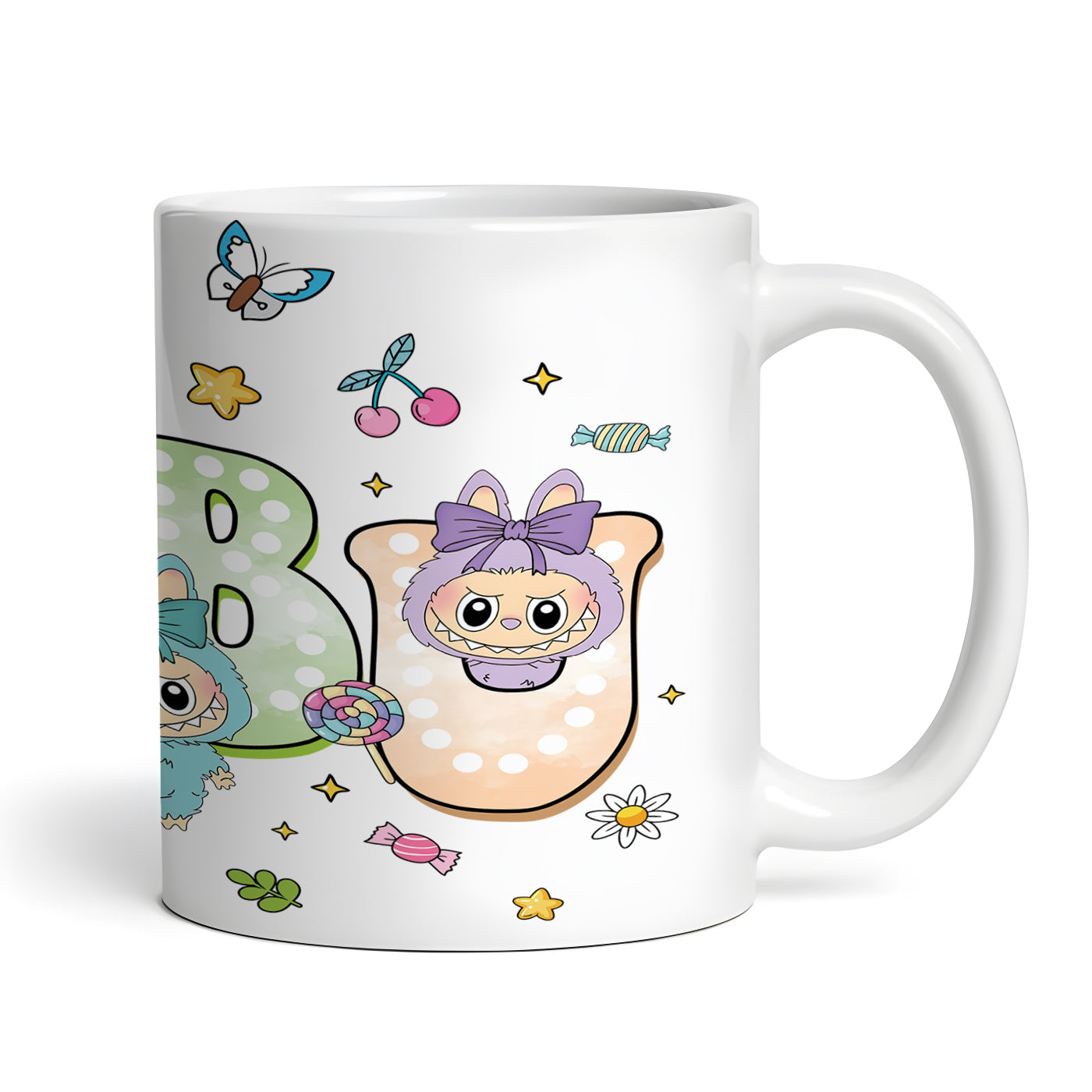 Labubu Monster Elves K-POP Elvish Creature Cartoon 11oz Ceramic Mug Style E