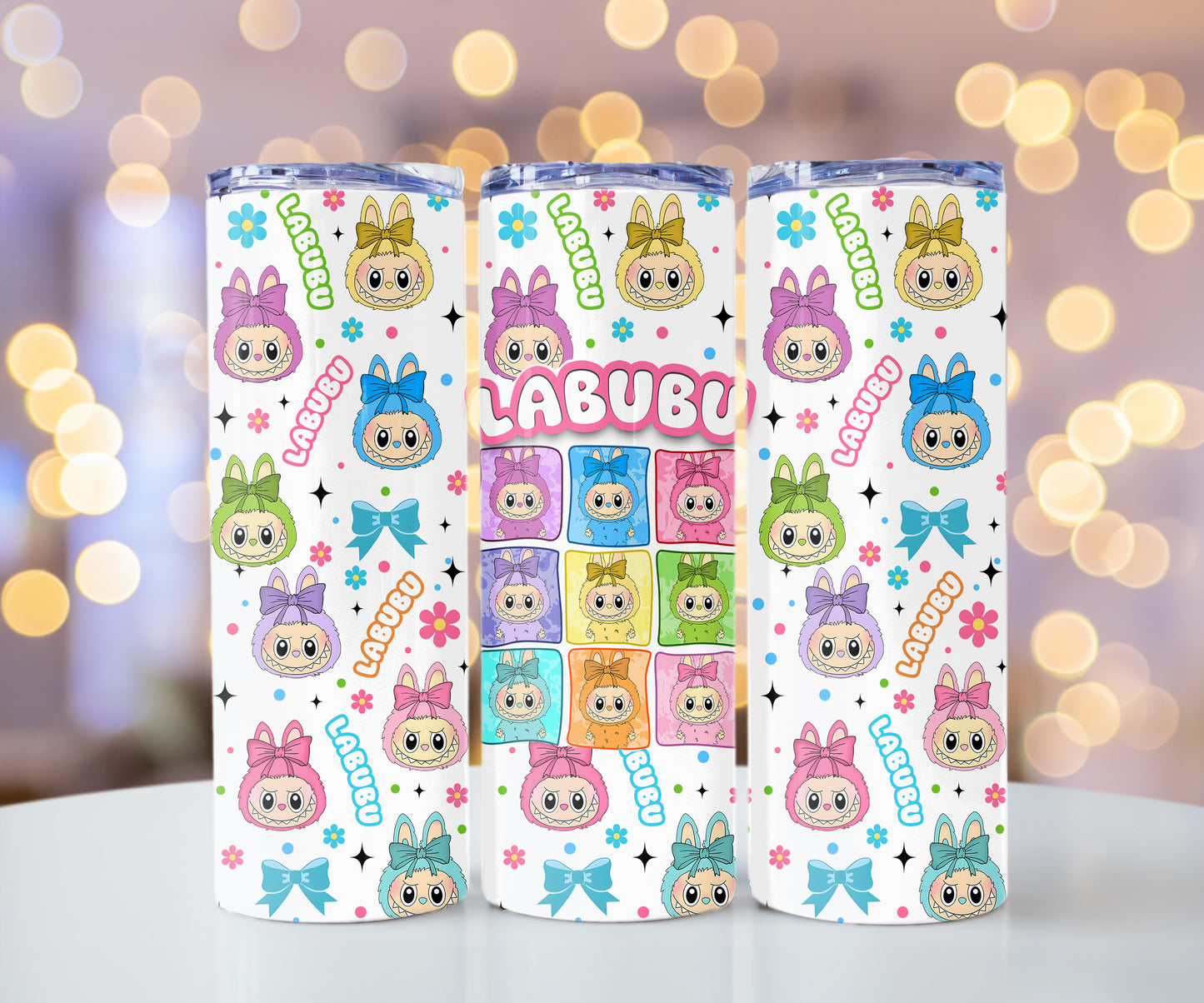 Labubu Monster Elves K-POP Elvish Creature 20 oz Skinny Tumbler Style A