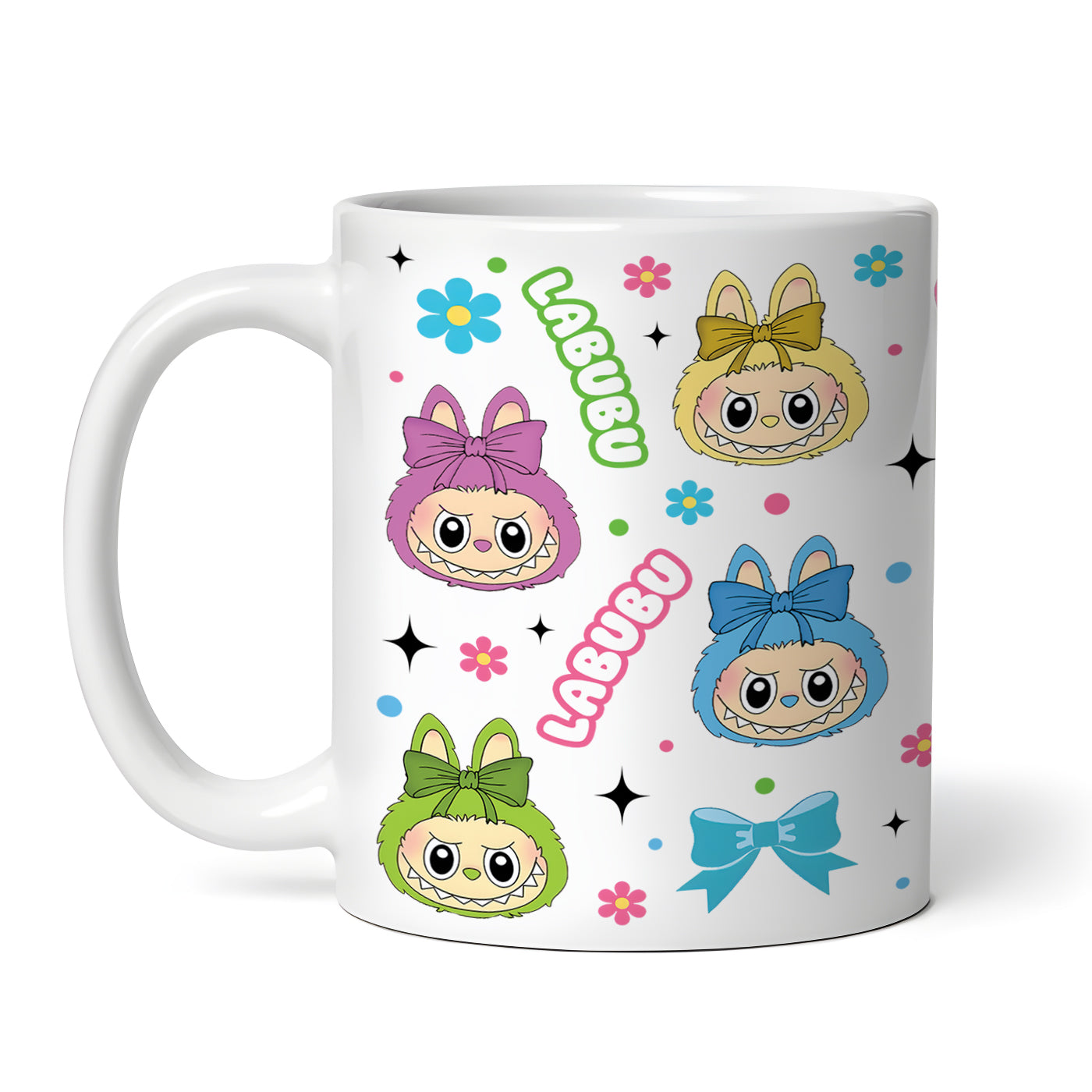 Labubu Monster Elves K-POP Elvish Creature Cartoon 11oz Ceramic Mug Style A