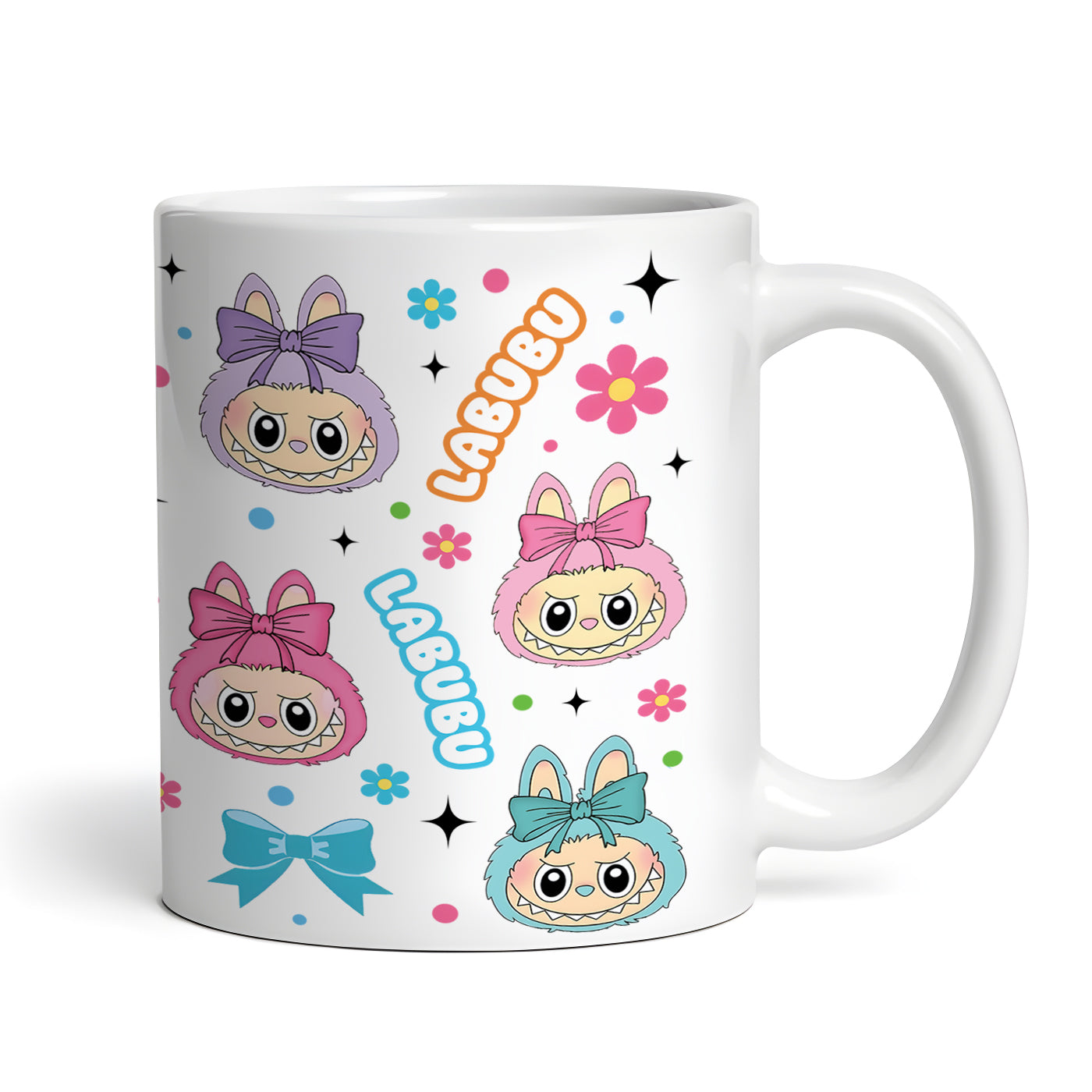 Labubu Monster Elves K-POP Elvish Creature Cartoon 11oz Ceramic Mug Style A