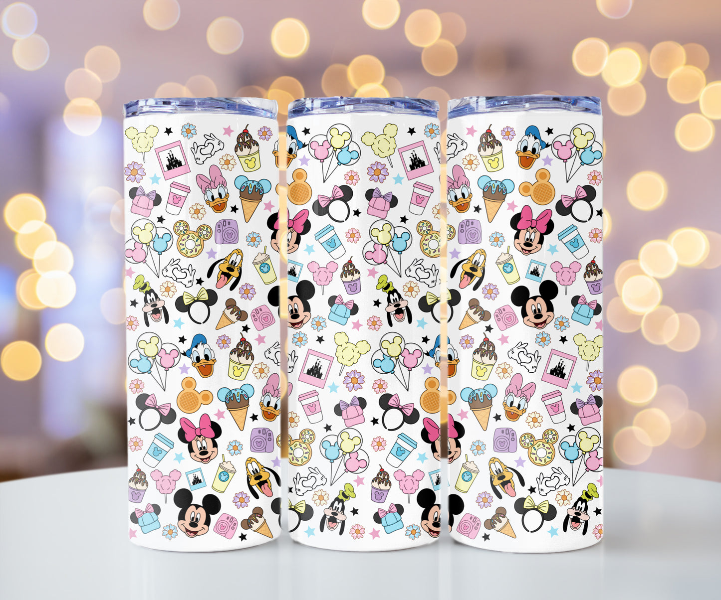 Cartoon Magical Snacks The Happiest Place On Earth 20 oz Skinny Tumbler