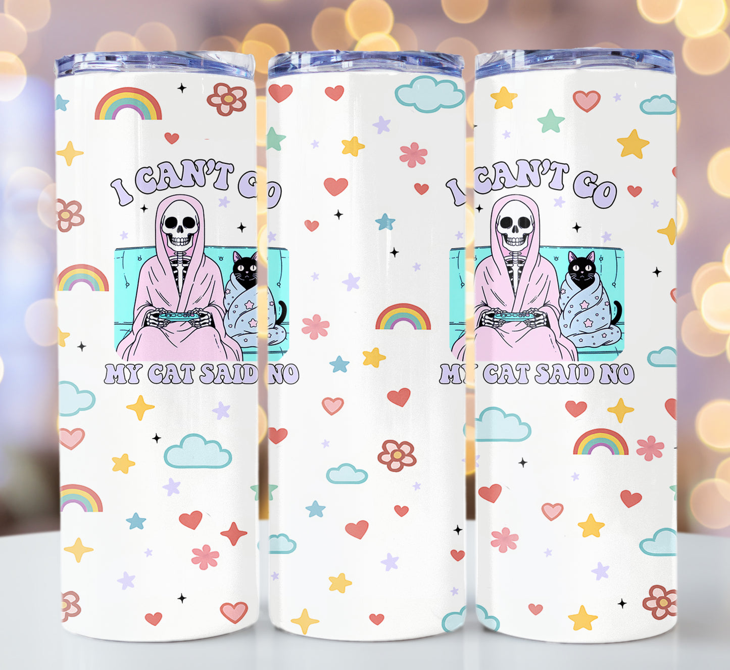 My Cat Said No 20 oz Stainless Steel Skinny Tumbler