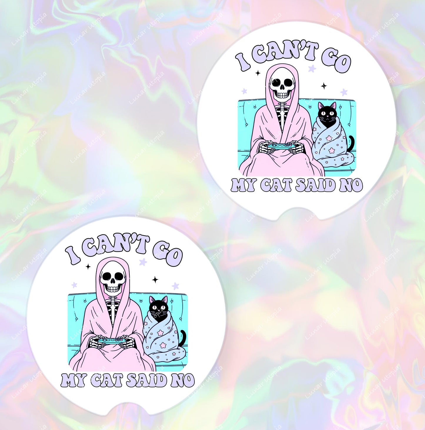 My Cat Said No, Neoprene Coasters for Car, Truck, or Home