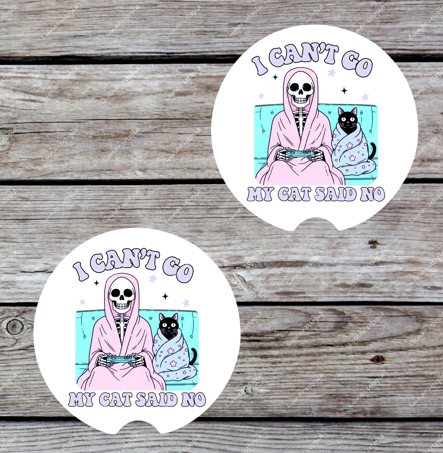 My Cat Said No, Neoprene Coasters for Car, Truck, or Home