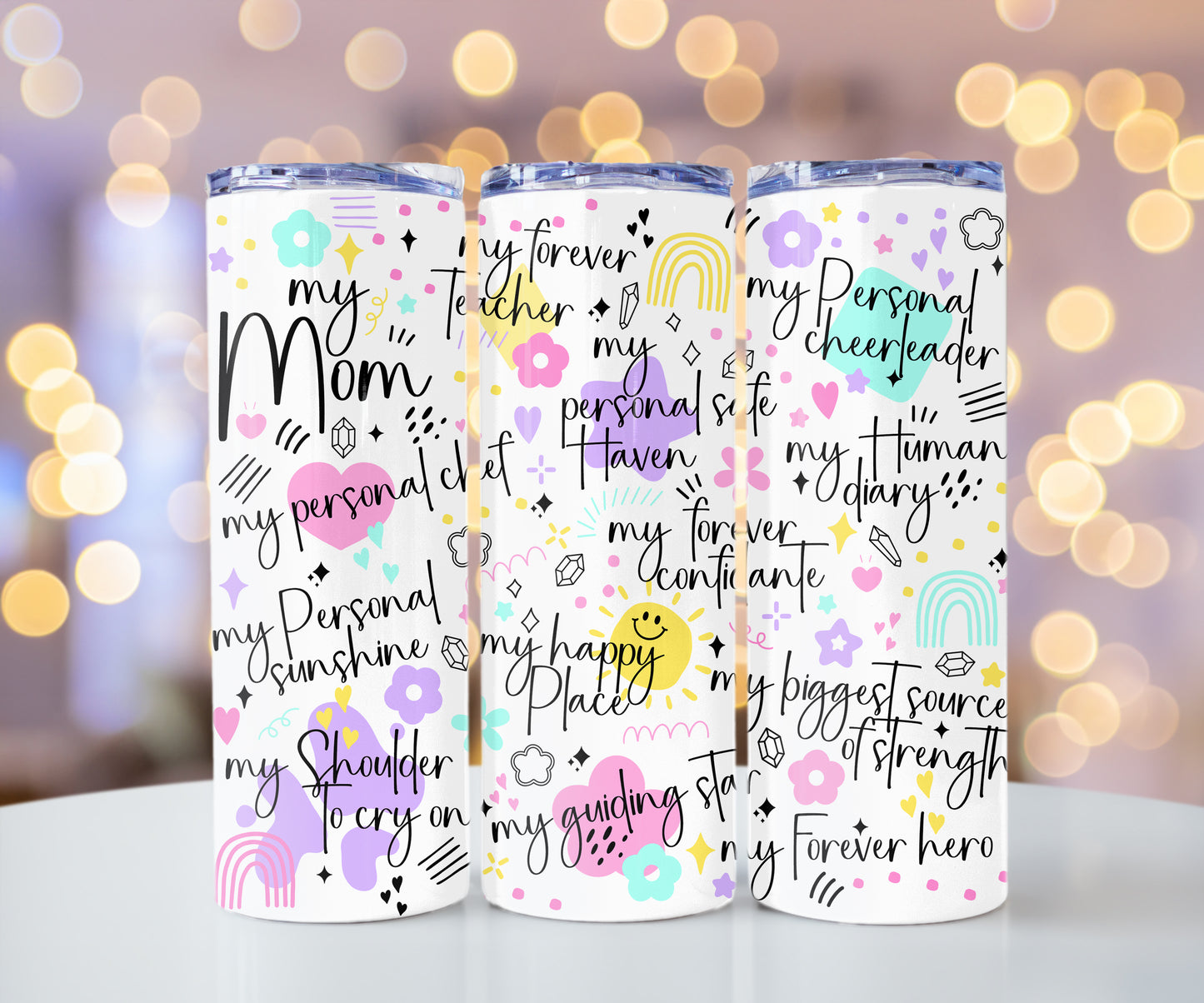 My Mom with Doodles, Gift for Mom, 20 oz Tumbler Mother's Day Gift