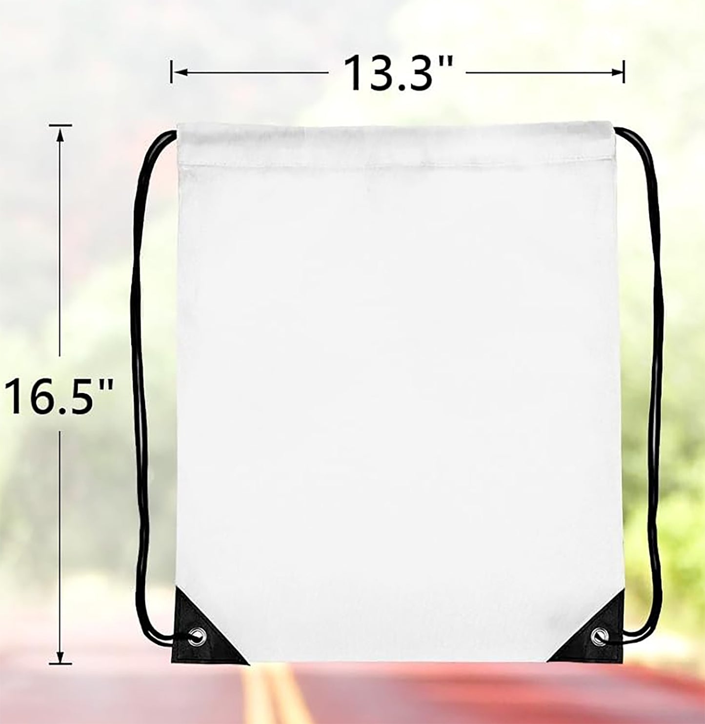 Riding Away, Small Drawstring Backpack