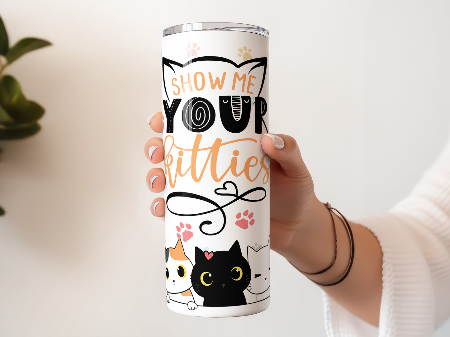 Montre-moi tes chatons 20 oz Skinny Tumbler