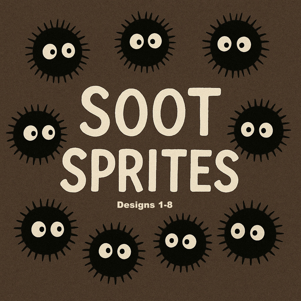Soot Sprite Susuwatari Makkuro Kurosuke Living Dust 20 oz Skinny Tumbler Designs 1-8