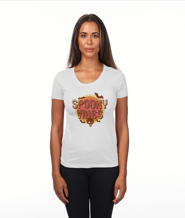 Spooky Vibes Women's Cotton Poly Blend T-Shirt S-XL