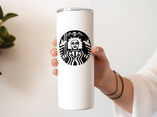 Black Gothic Coffee 20 oz Tumbler, Spooky Halloween Gift