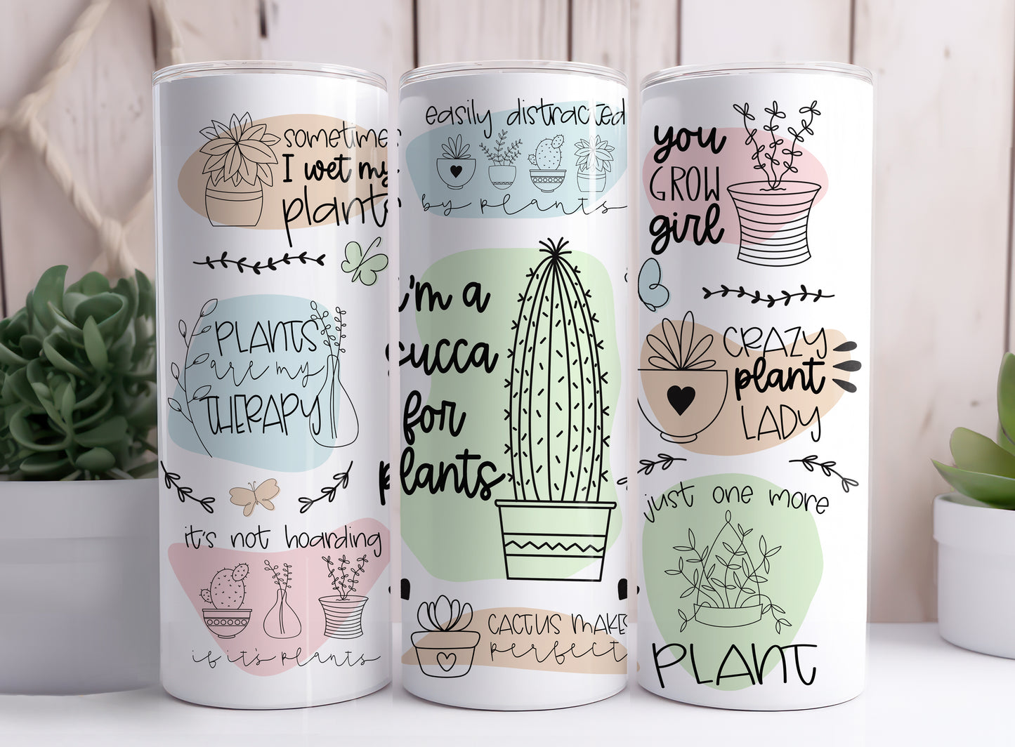 Succa For Plants 20 oz Tumbler, Plant Lover, Cactus Lover, Succulent Lover, Gardening