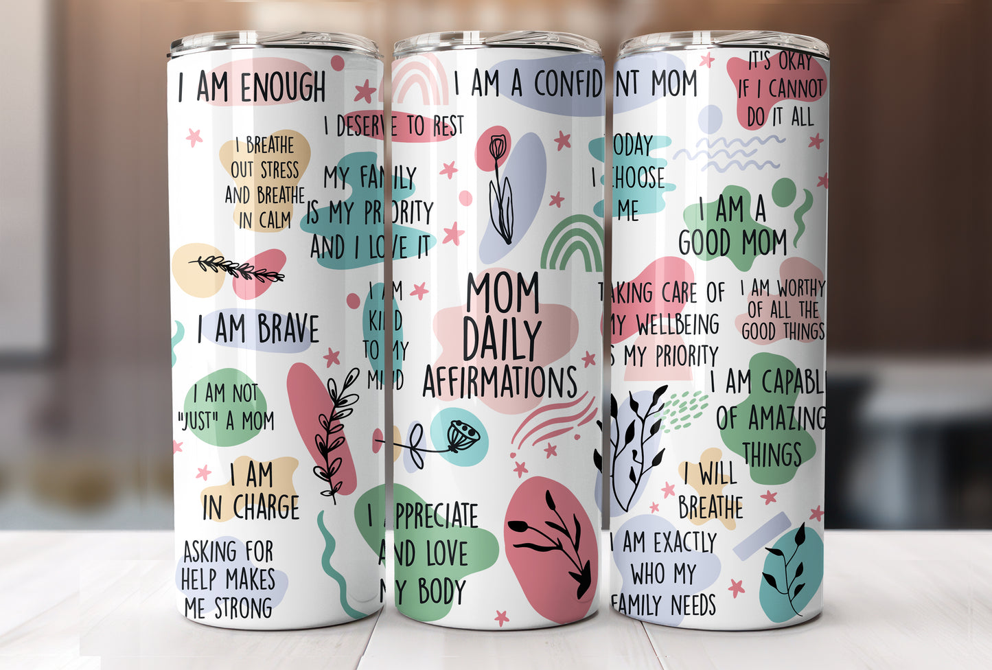 Mom Affirmations Tumbler, Affirmation Gift, Daily Affirmations, Affirmation Tumbler, 20 oz Tumbler Mother's Day Gift