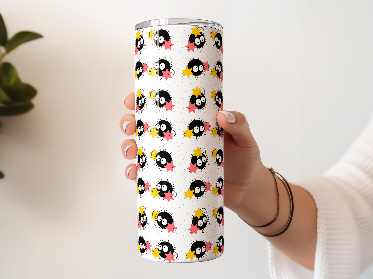 Soot Sprite Susuwatari Makkuro Kurosuke Living Dust 20 oz Skinny Tumbler Designs 1-8