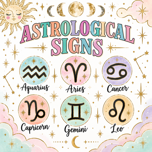 Celestial Zodiac 20 oz Skinny Tumbler, Aquarius Aries Cancer Capricorn Gemini Leo