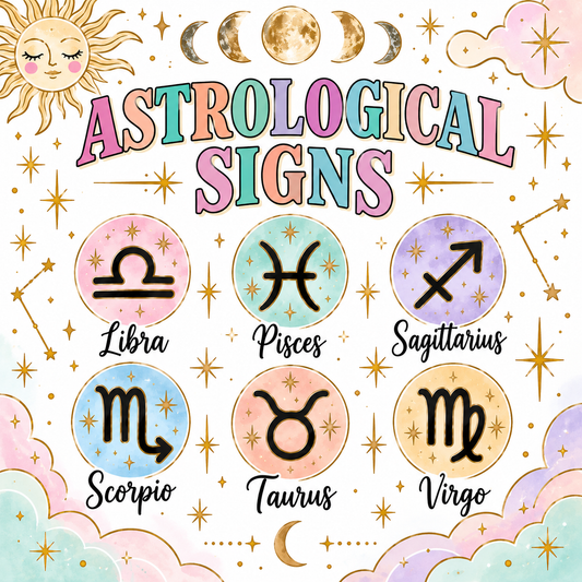 Celestial Zodiac 20 oz Skinny Tumbler, Libra Pisces Scorpio Virgo and More