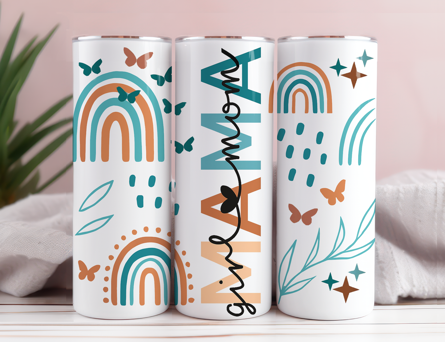 Boho Girl Mom Mama 20 oz Stainless Steel Skinny Tumbler