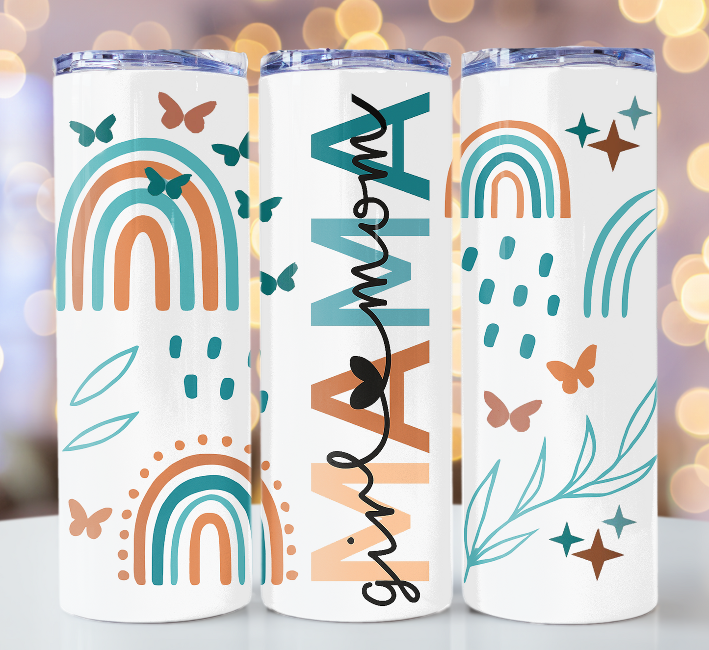 Boho Girl Mom Mama 20 oz Stainless Steel Skinny Tumbler