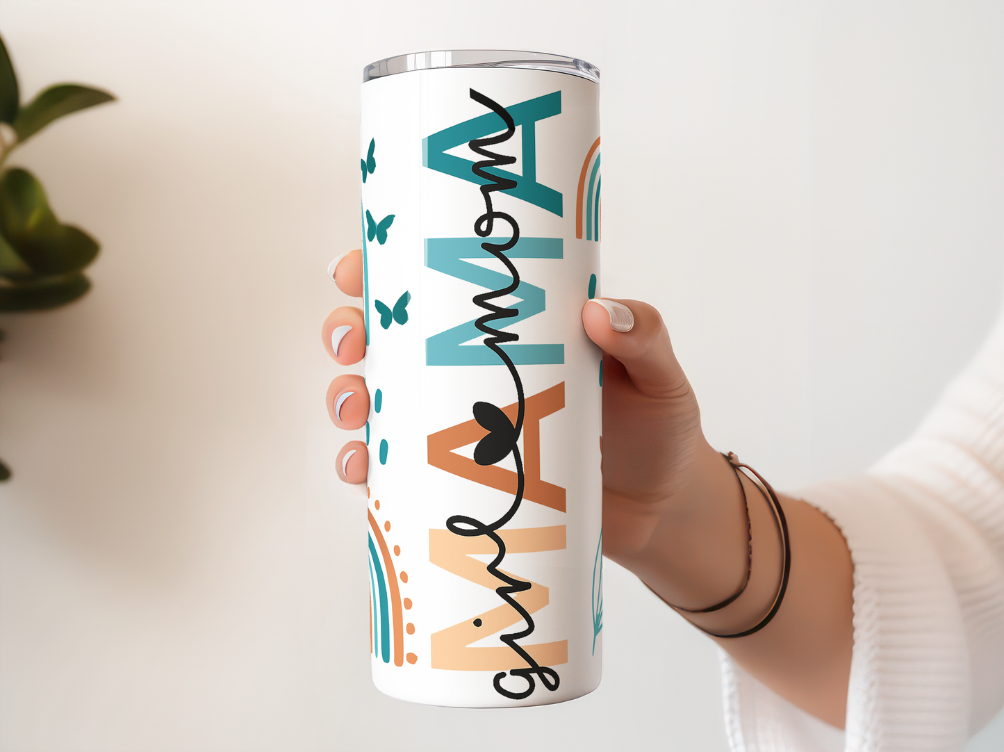 Boho Girl Mom Mama 20 oz Stainless Steel Skinny Tumbler