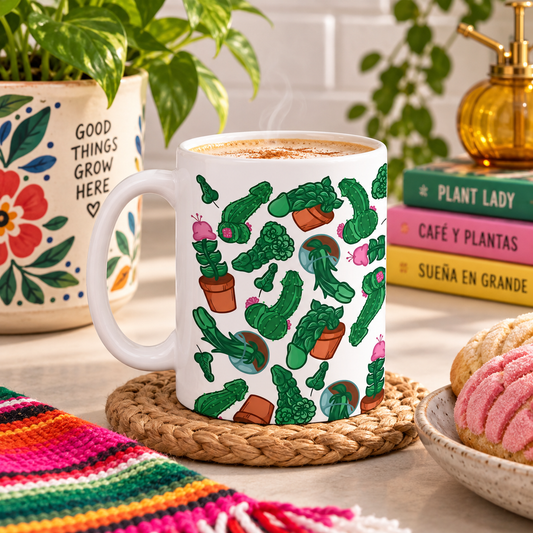 Adult Cactus Funny 11 oz Coffee Mug, Naughty Plant Lover Gift, Cheeky Cactus Succulent Tea Cup
