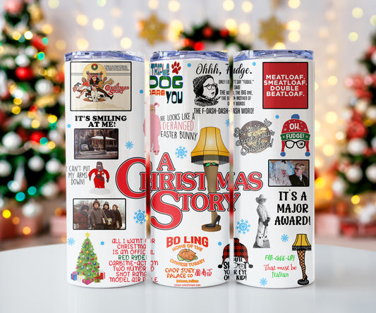 Christmas Story Fragile Fra-GEE-Lay 20 oz Stainless Steel Skinny Tumbler