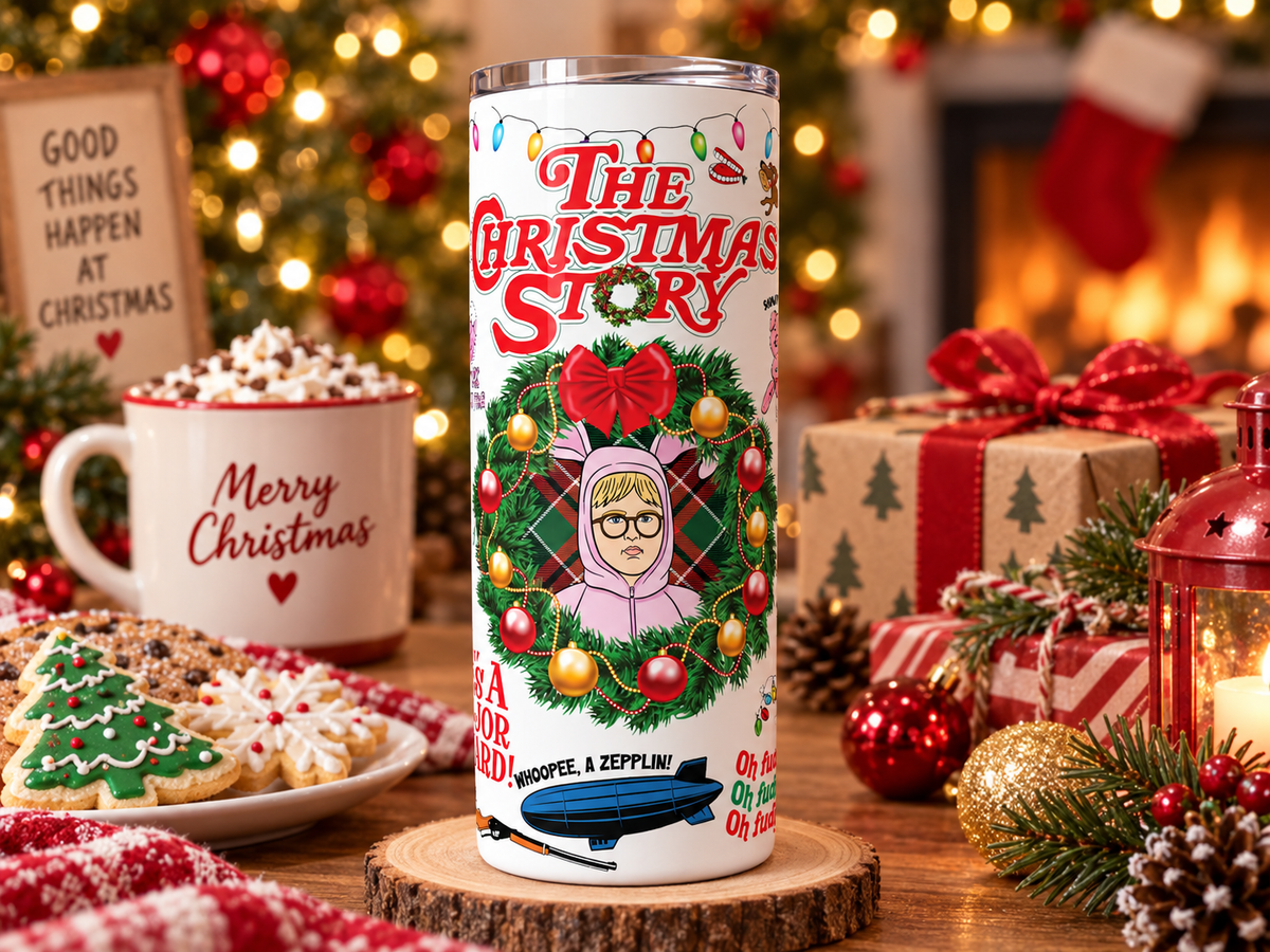 Cozy Winter Character 20 oz Tumbler, Christmas Gift