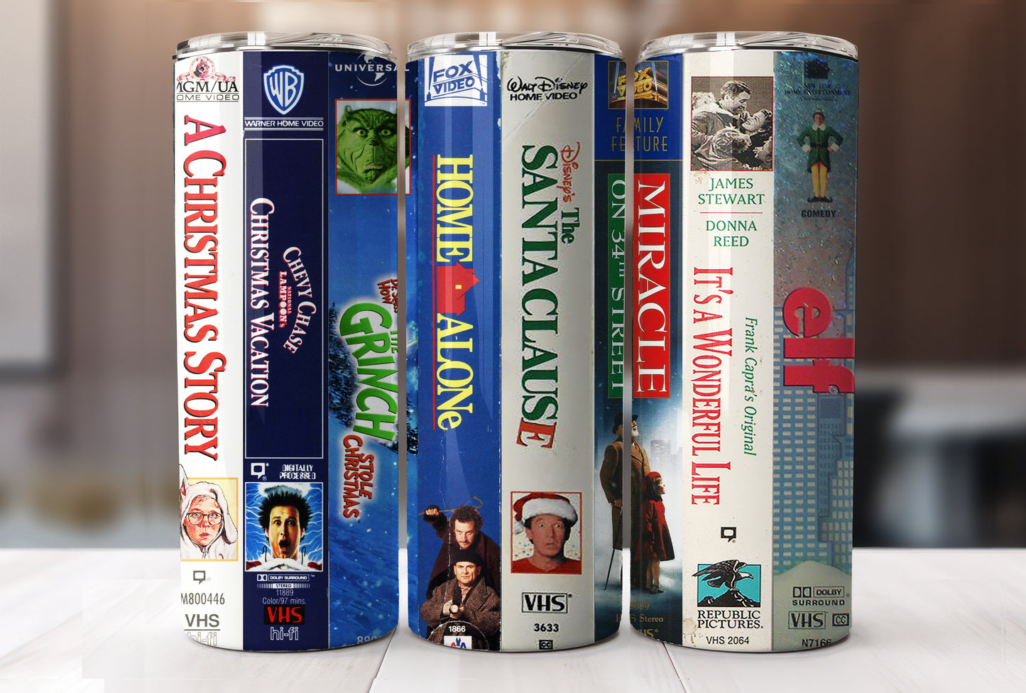 Christmas Xmas Movies Vertical VHS Video Tapes