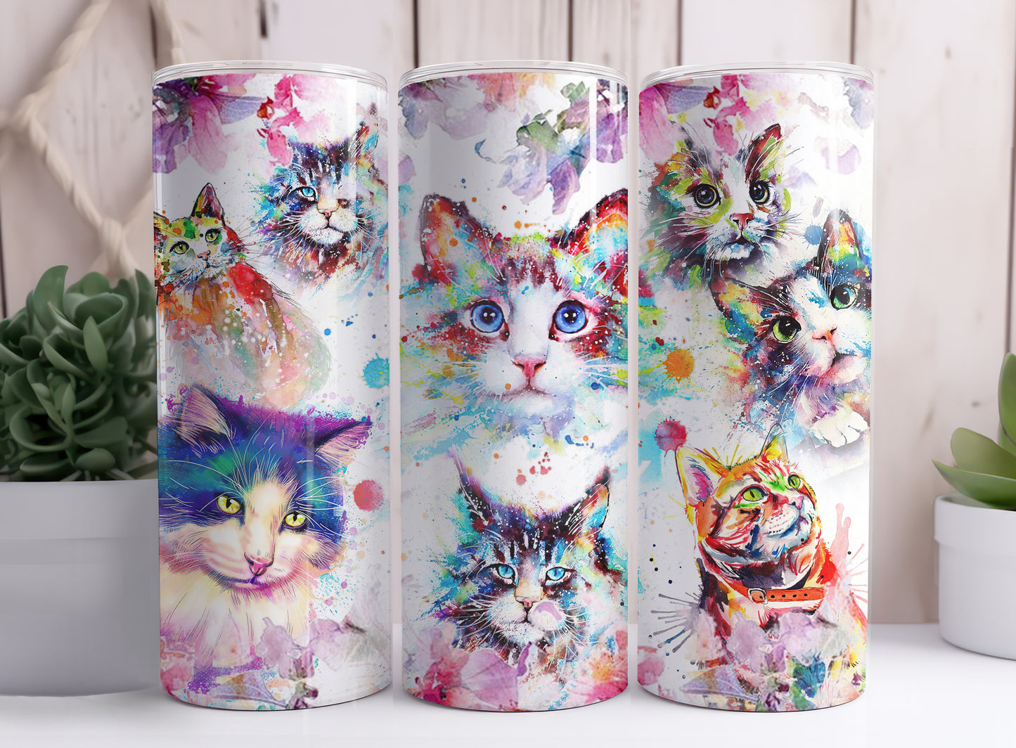 Cute Cats Abstract Graffiti Art