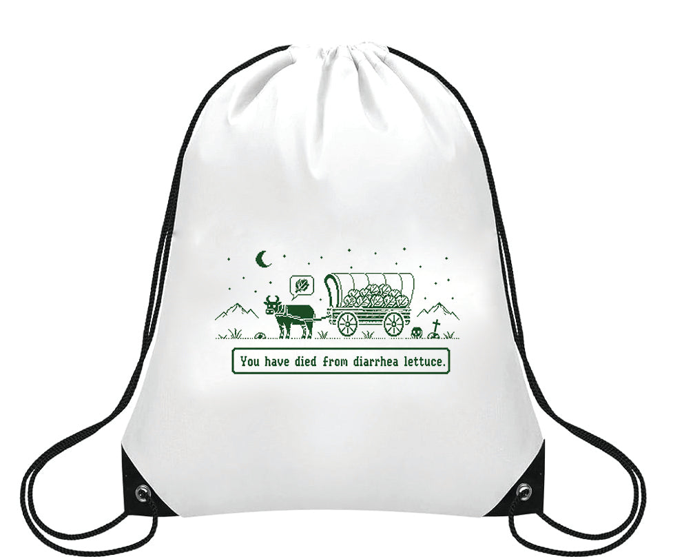 Don't Eat the Lettuce, Small Drawstring Backpack