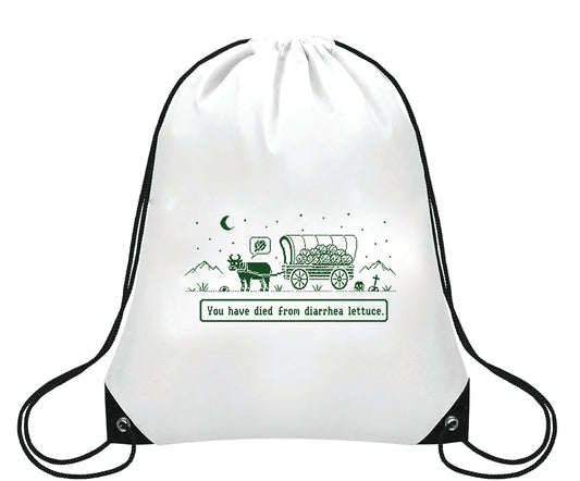 Don't Eat the Lettuce, Small Drawstring Backpack