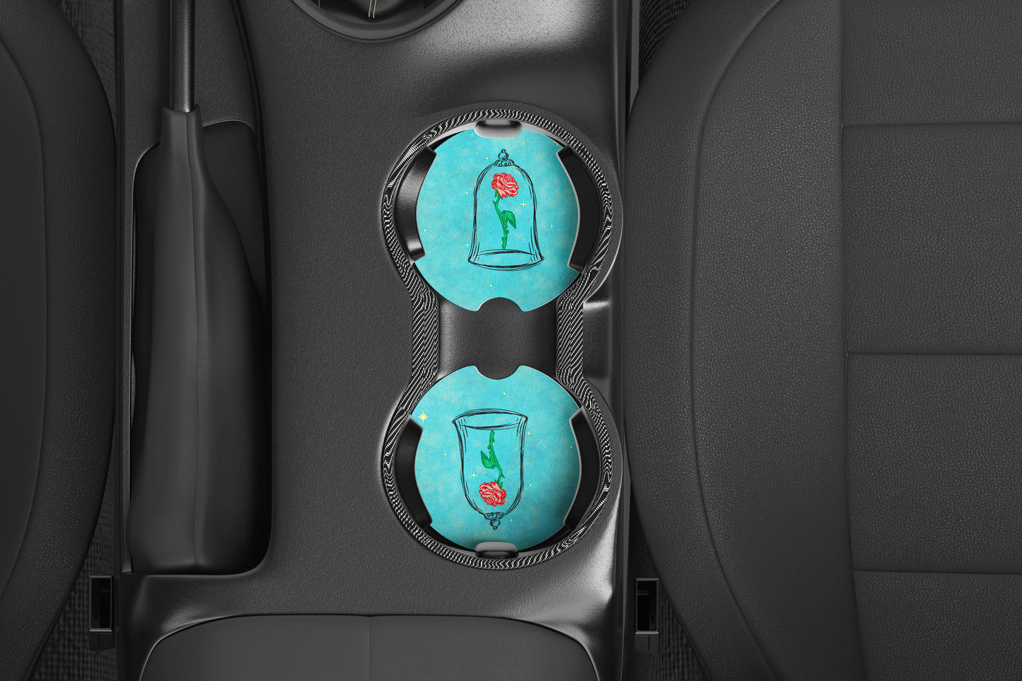 Enchanted Rose, Neoprene Coasters for Car, Truck or Home