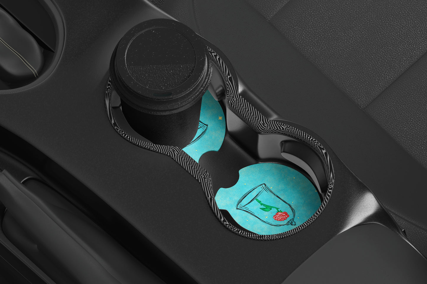 Enchanted Rose, Neoprene Coasters for Car, Truck or Home