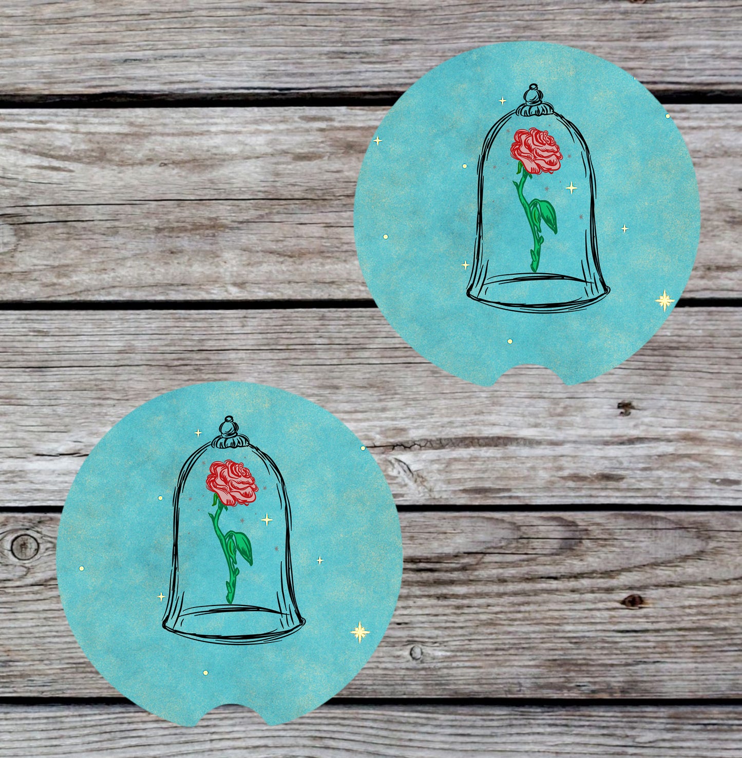 Enchanted Rose, Neoprene Coasters for Car, Truck or Home