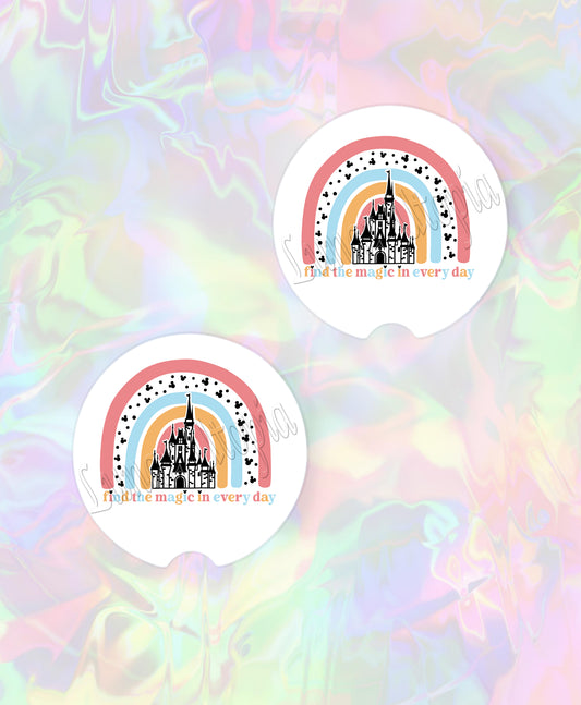 Find The Magic - Neoprene Coasters for Car, Truck or Home