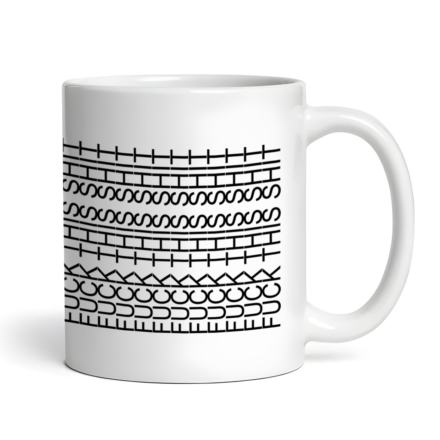 F*CK THIS SH*T, Funny Office Coffee Mug, Novelty Tea Cup, Hidden Swear Words, 11 oz Ceramic