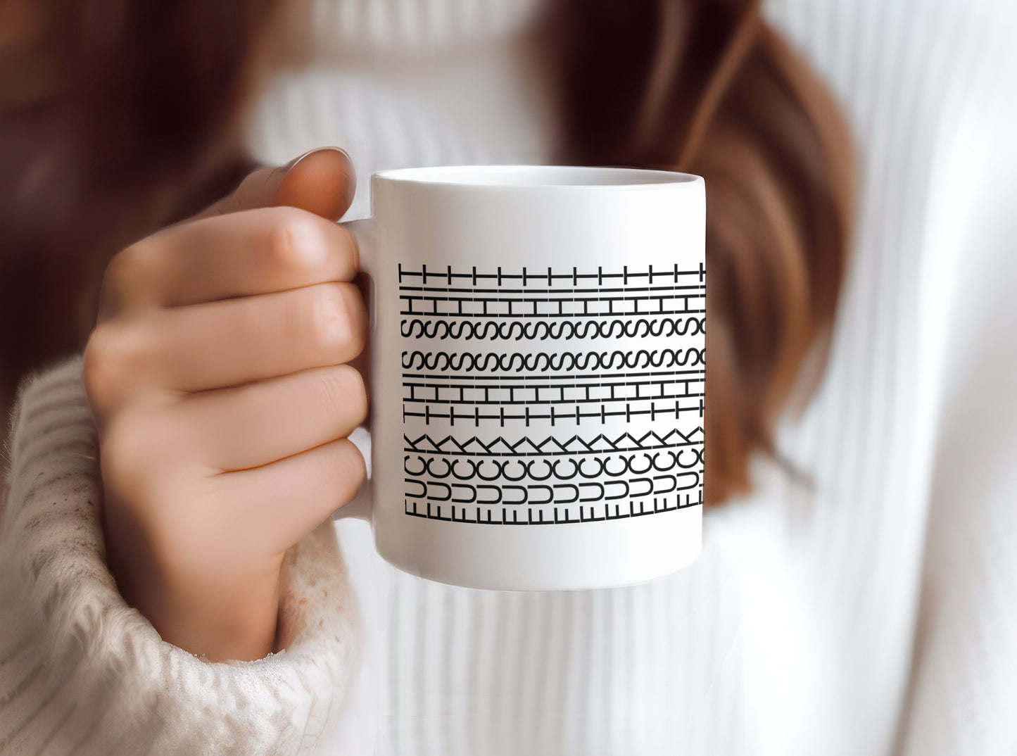 F*CK THIS SH*T, Funny Office Coffee Mug, Novelty Tea Cup, Hidden Swear Words, 11 oz Ceramic