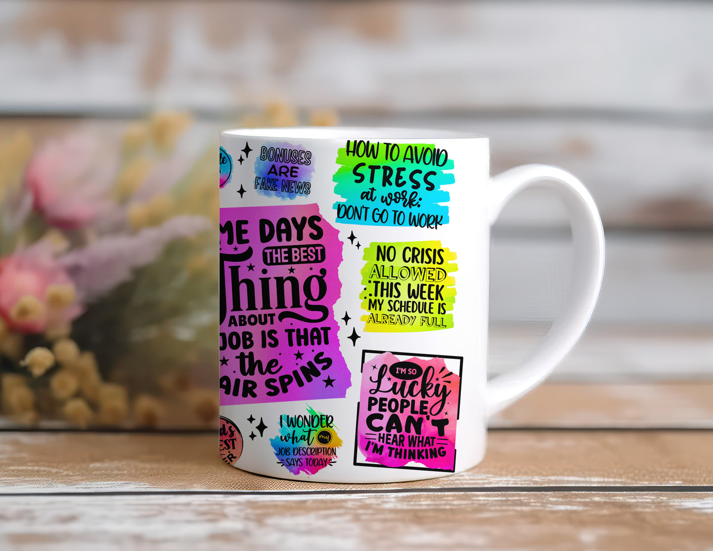 Funny Office Coffee Mug, Novelty Tea Cup, 11 oz Ceramic