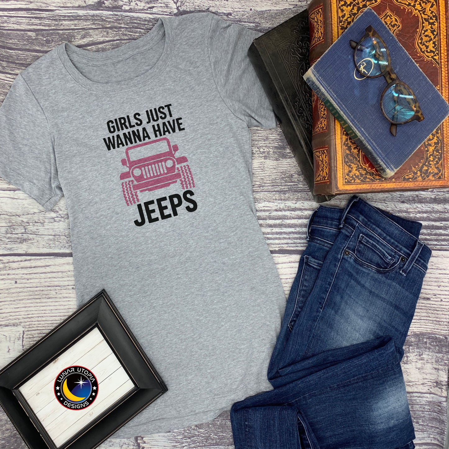 Girls Just Wanna Have Jeeps Women's Cotton Poly Blend T-Shirt S-XL
