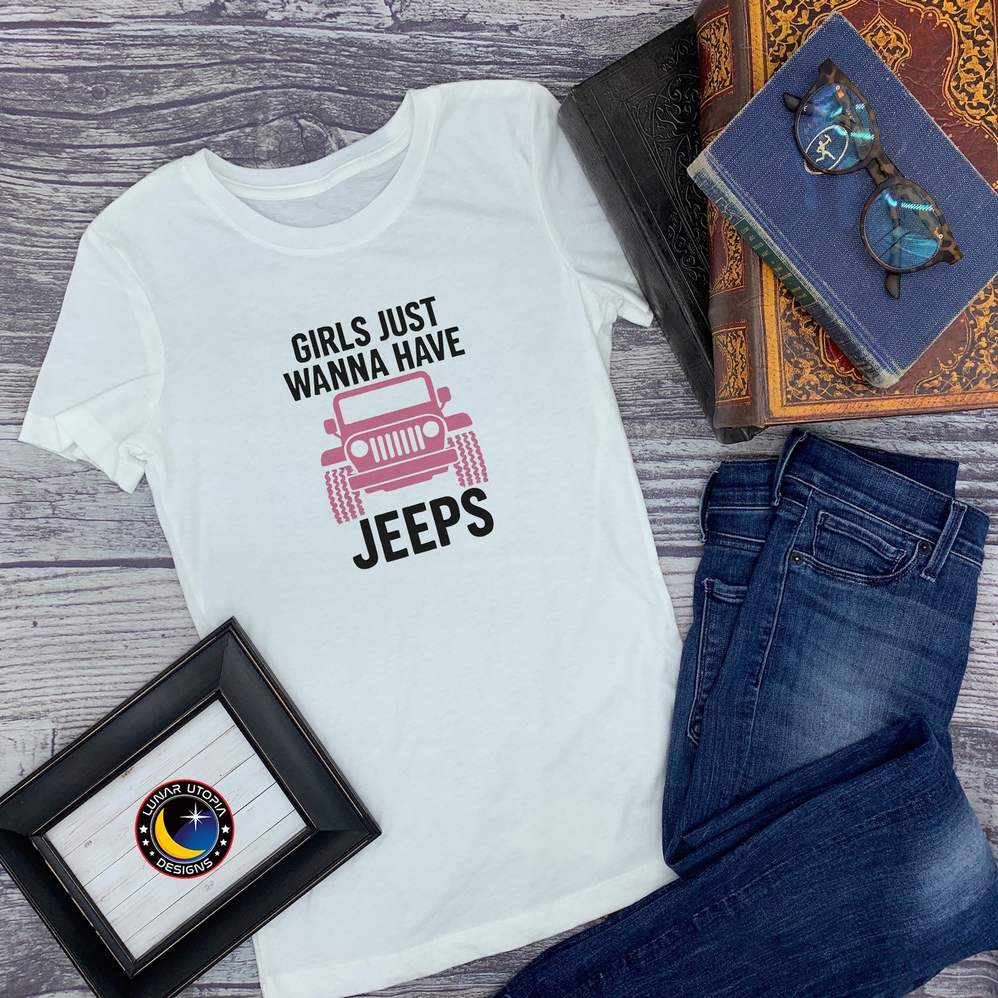 Girls Just Wanna Have Jeeps Women's Cotton Poly Blend T-Shirt S-XL