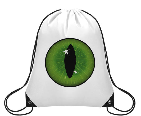 Green Goth Eye Halloween Cinch Sack, Small Drawstring Backpack, Travel Bag