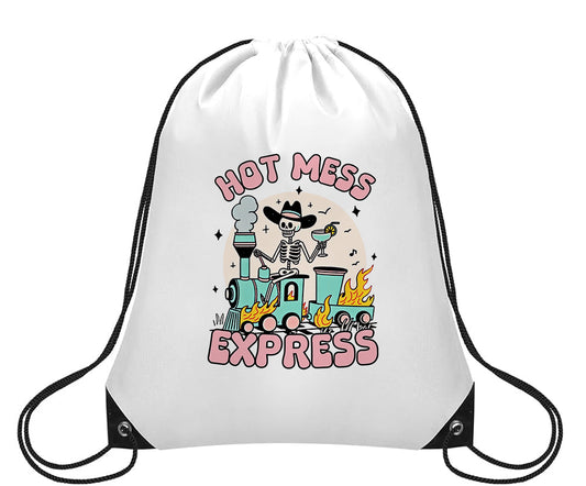 Hot Mess Express, Small Drawstring Backpack